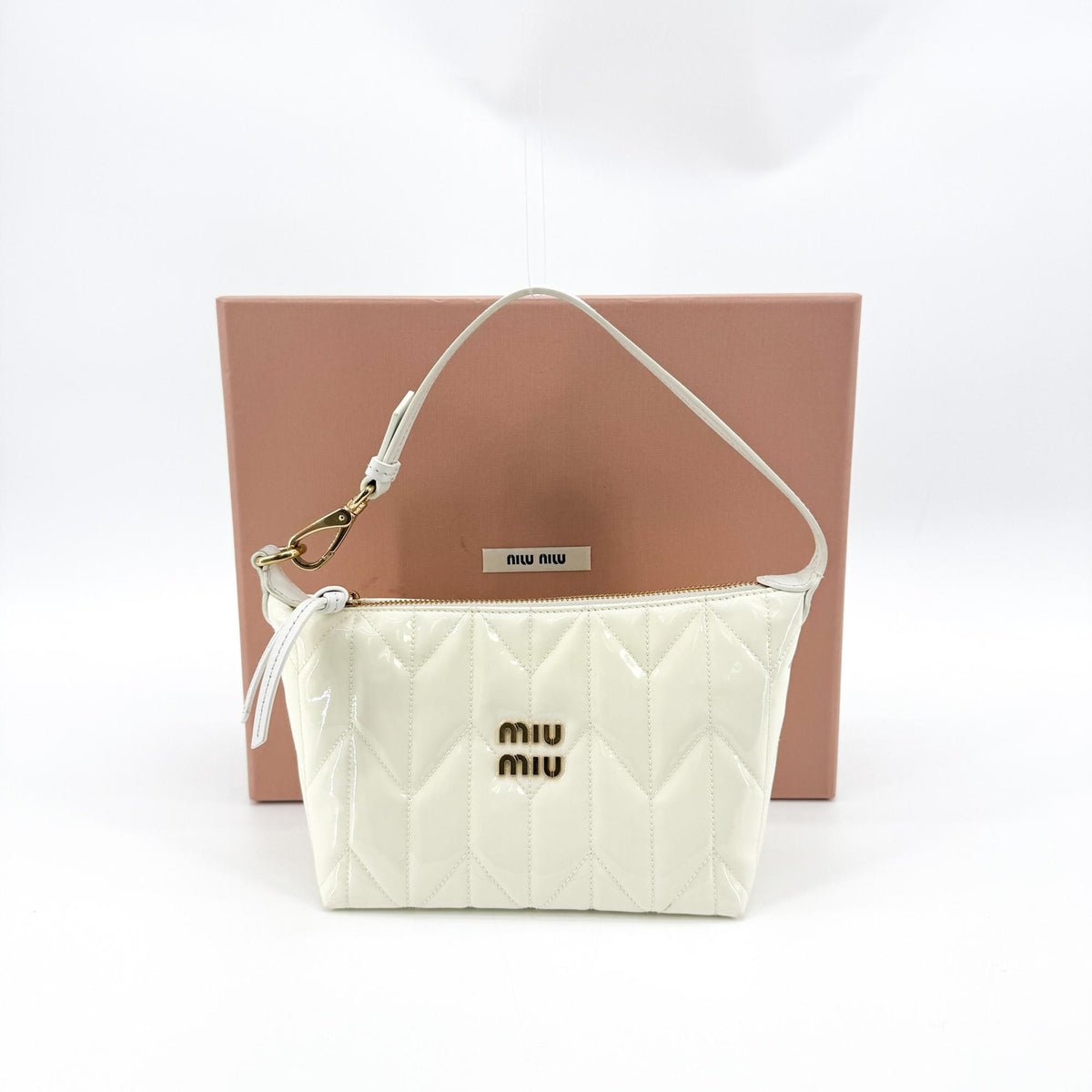 Miu Miu Spirit Matelassé Mini Bag White