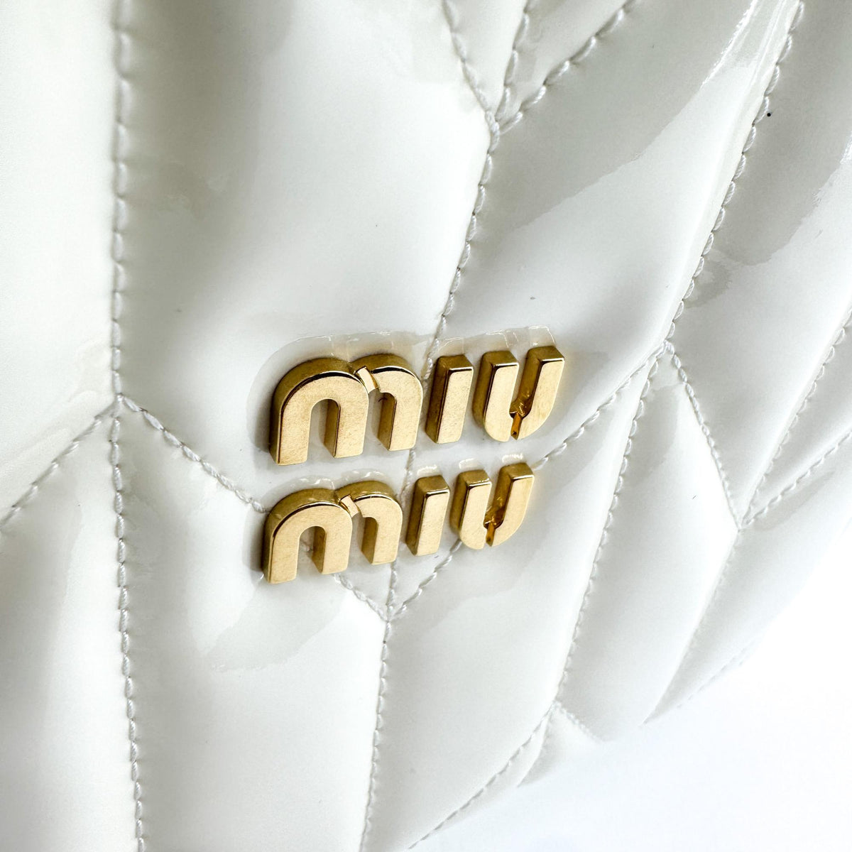 Miu Miu Spirit Matelassé Mini Bag White