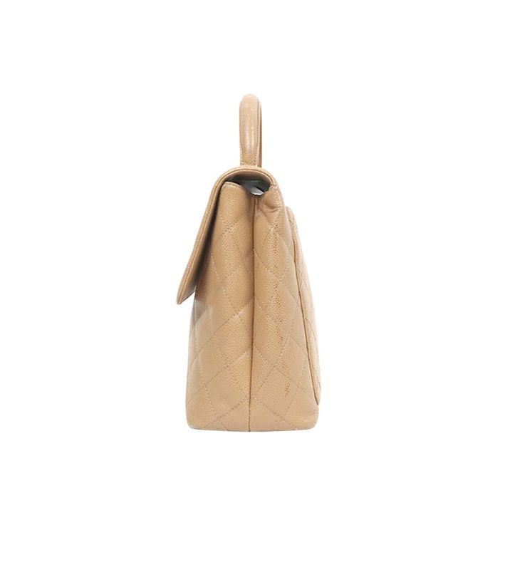Chanel Beige Caviar Coco Handle