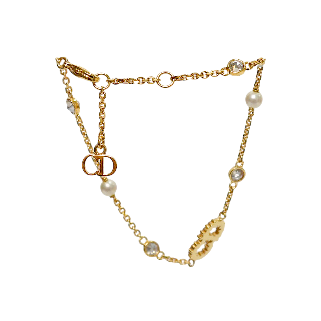 Dior Cubic Claire D Rune Gold Bracelet