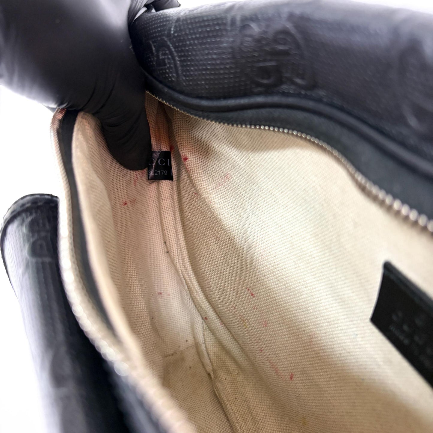 Gucci GG Embossed Belt Bag Black