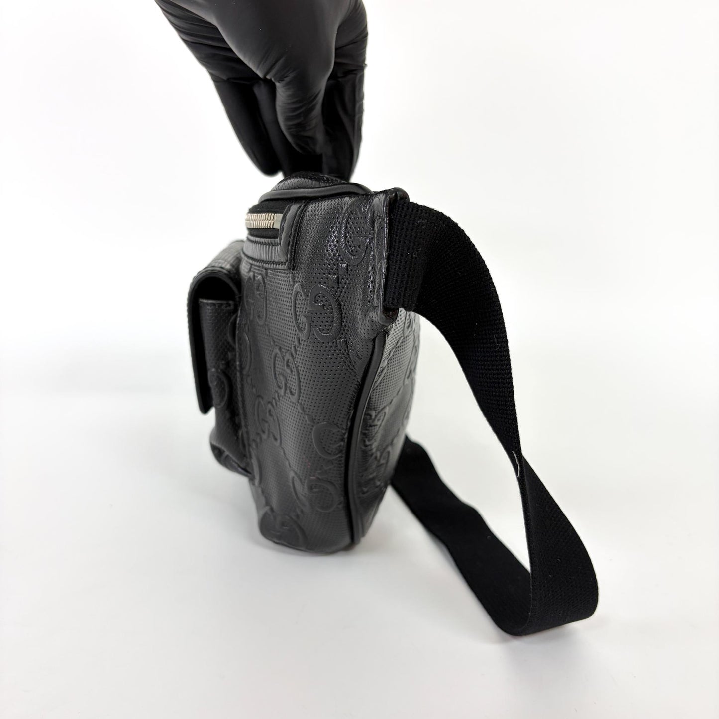 Gucci GG Embossed Belt Bag Black