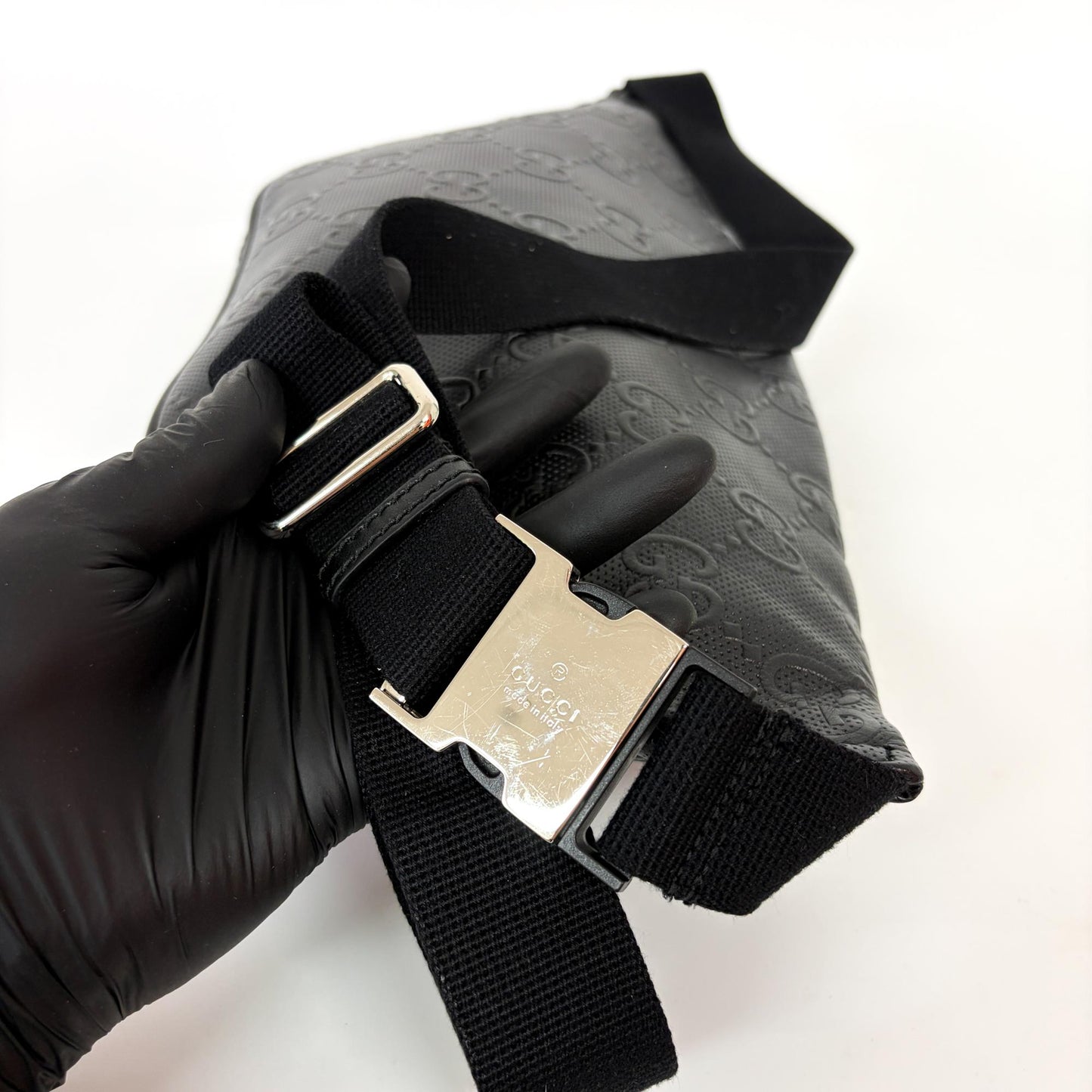 Gucci GG Embossed Belt Bag Black