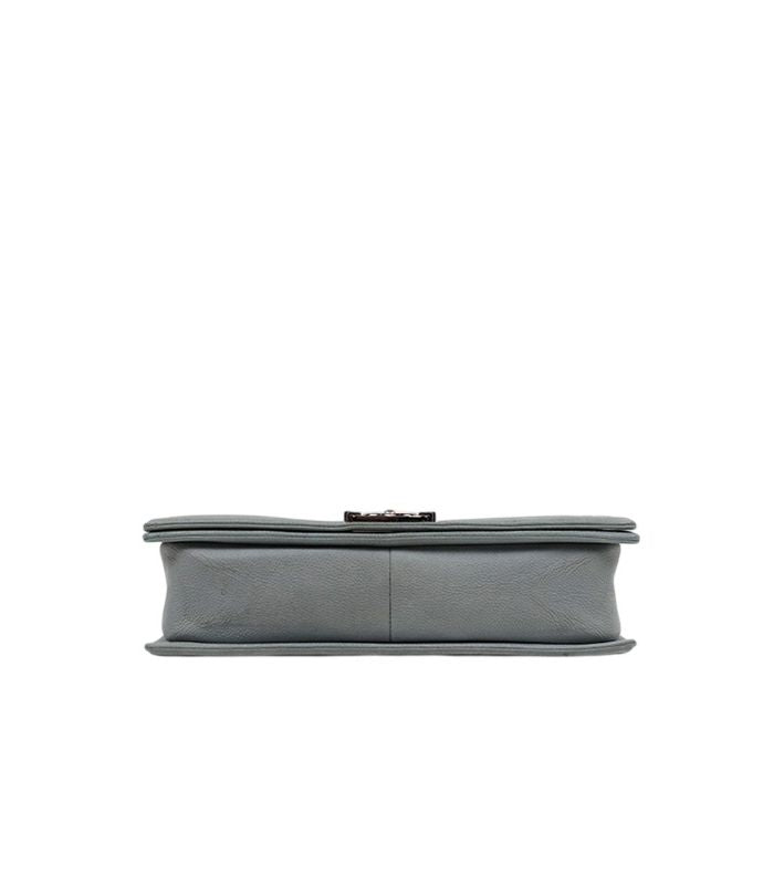 Chanel Gray Caviar Large Boy Shoulder Bag