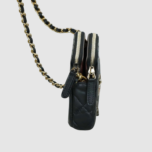 2.55 Double Zipper WOC Crossbody Bag A84214