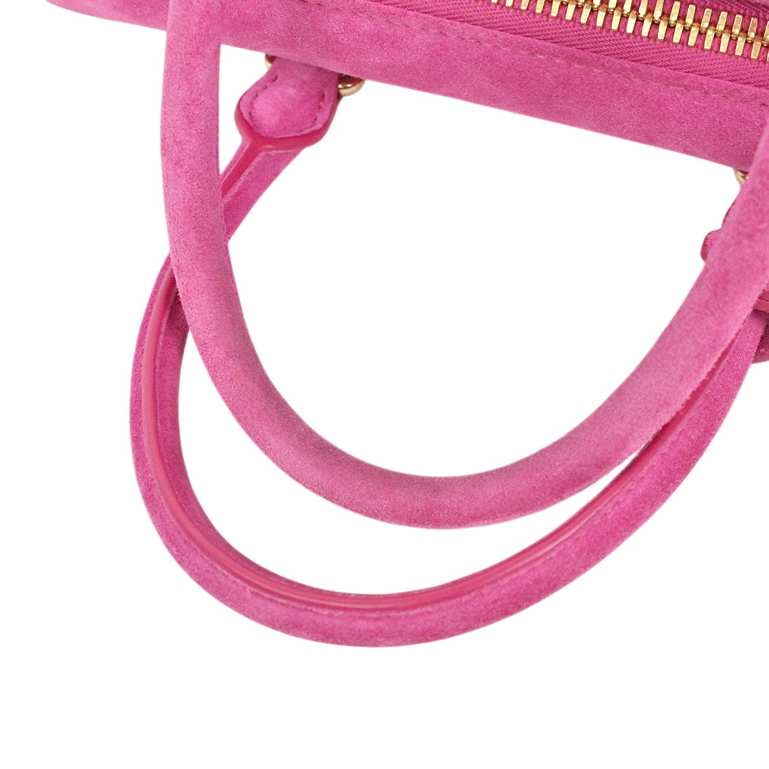 Miu Miu Pink Medium Suede Arcadia Tote Bag