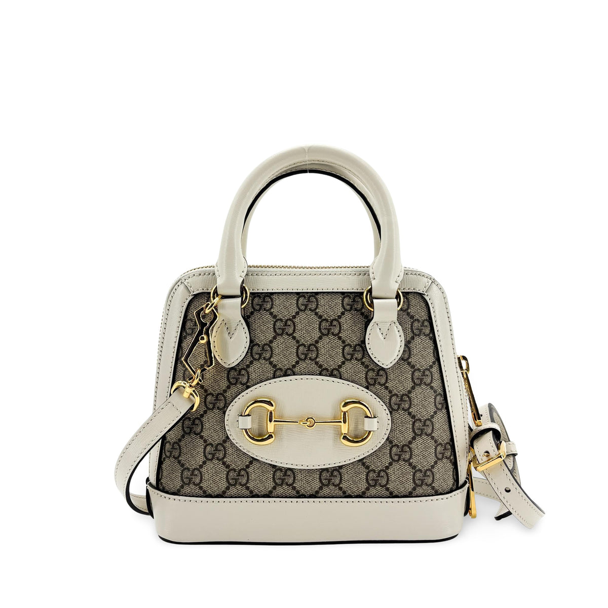 Gucci Horsebit 1955 Mini Top Handle Bag White