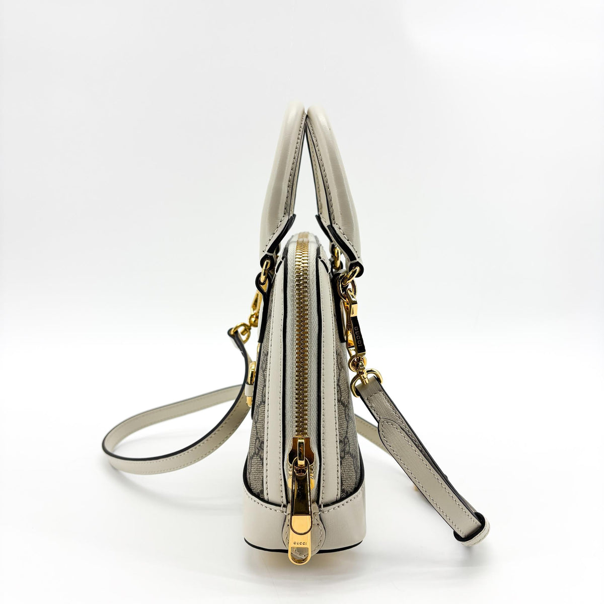 Gucci Horsebit 1955 Mini Top Handle Bag White