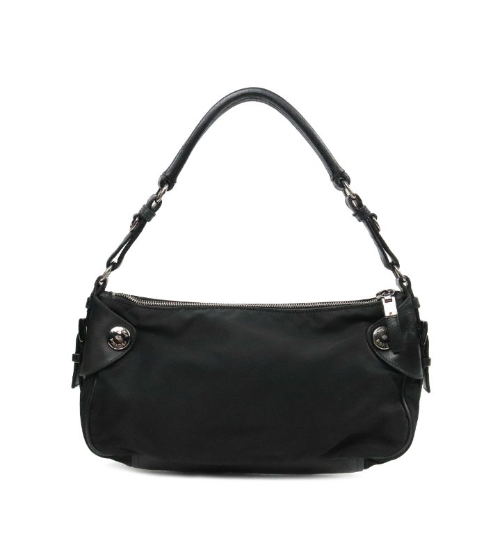 Prada Black Nylon Hobo Shoulder Bag