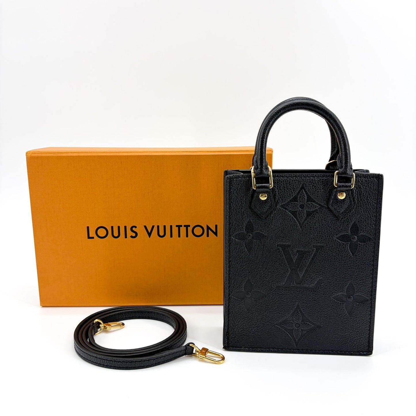 Louis Vuitton Petit Sac Plat Monogram Empreinte Black