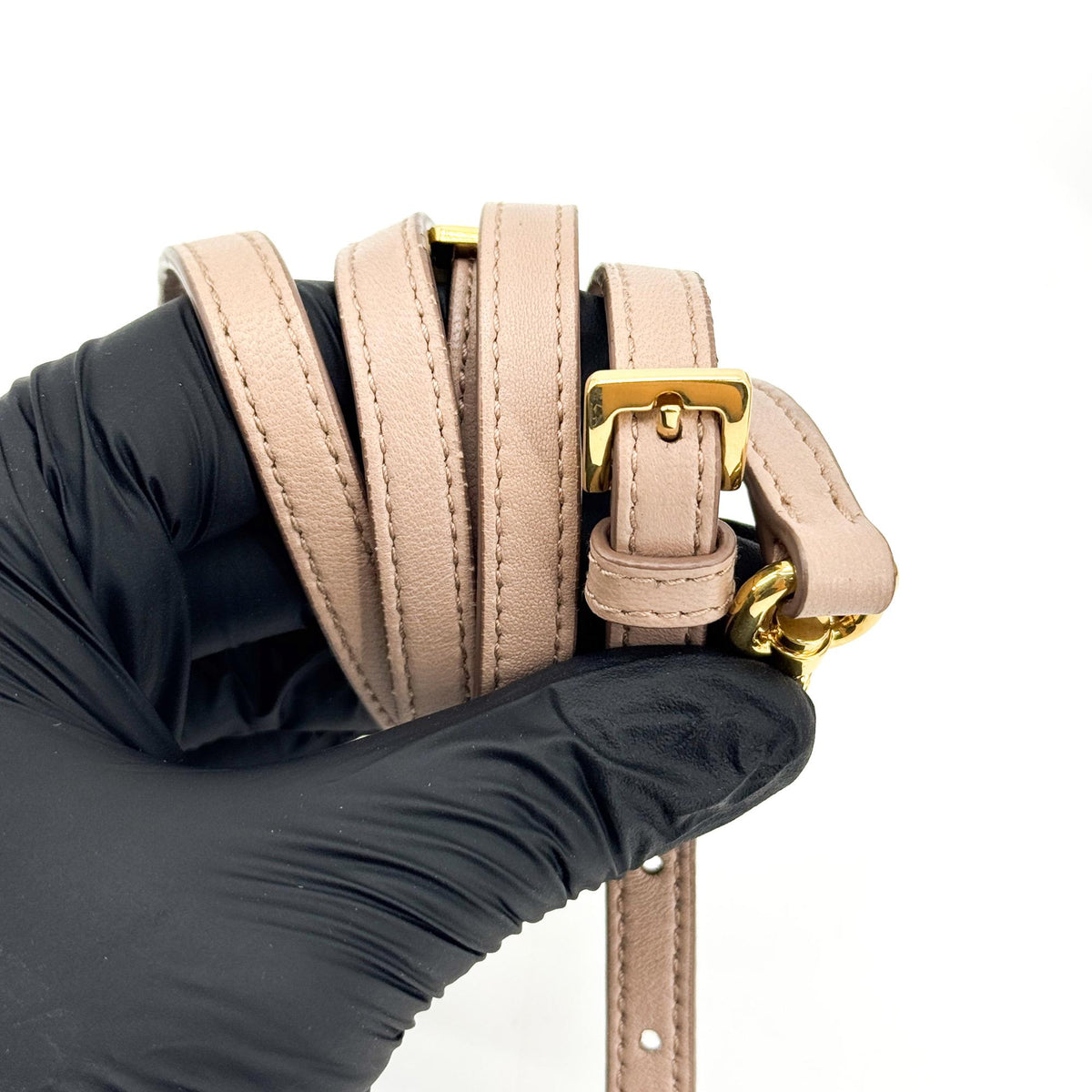 Miu Miu Matelassé Napa Leather Mini Chain Crossbody Bag Beige