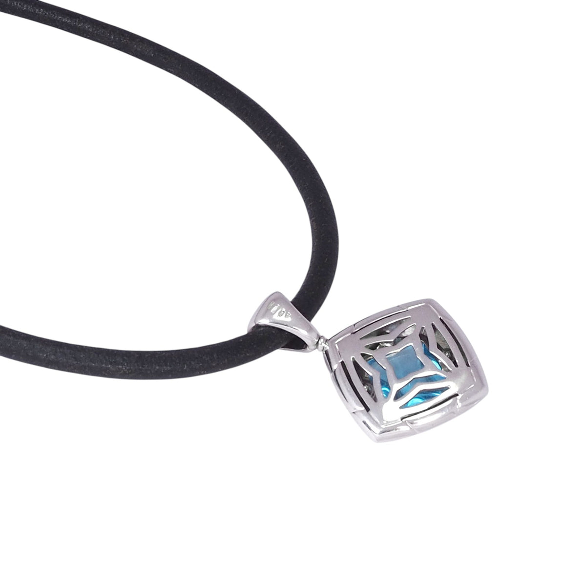 Bulgari White Gold Pyramid Necklace