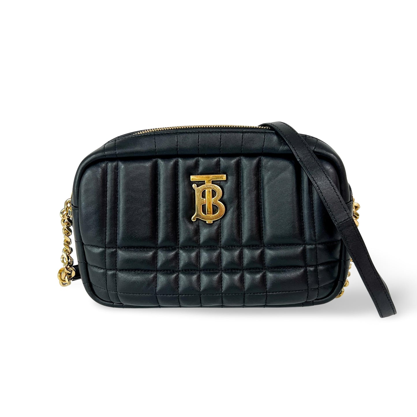 Burberry Small Quilted Lambskin Lola Camera Bag Black