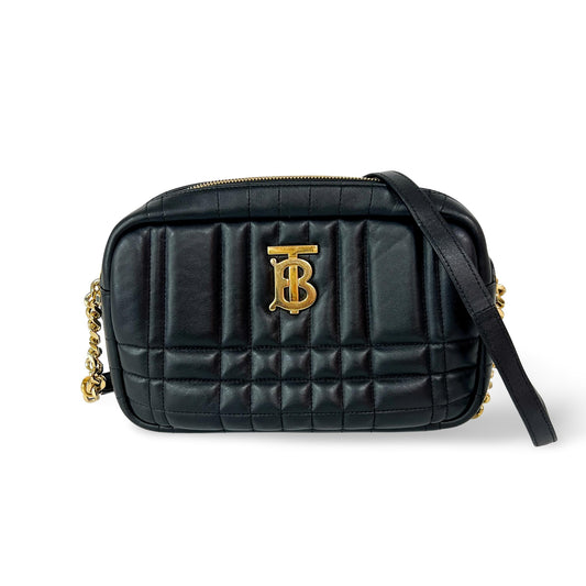 Burberry Small Quilted Lambskin Lola Camera Bag Black