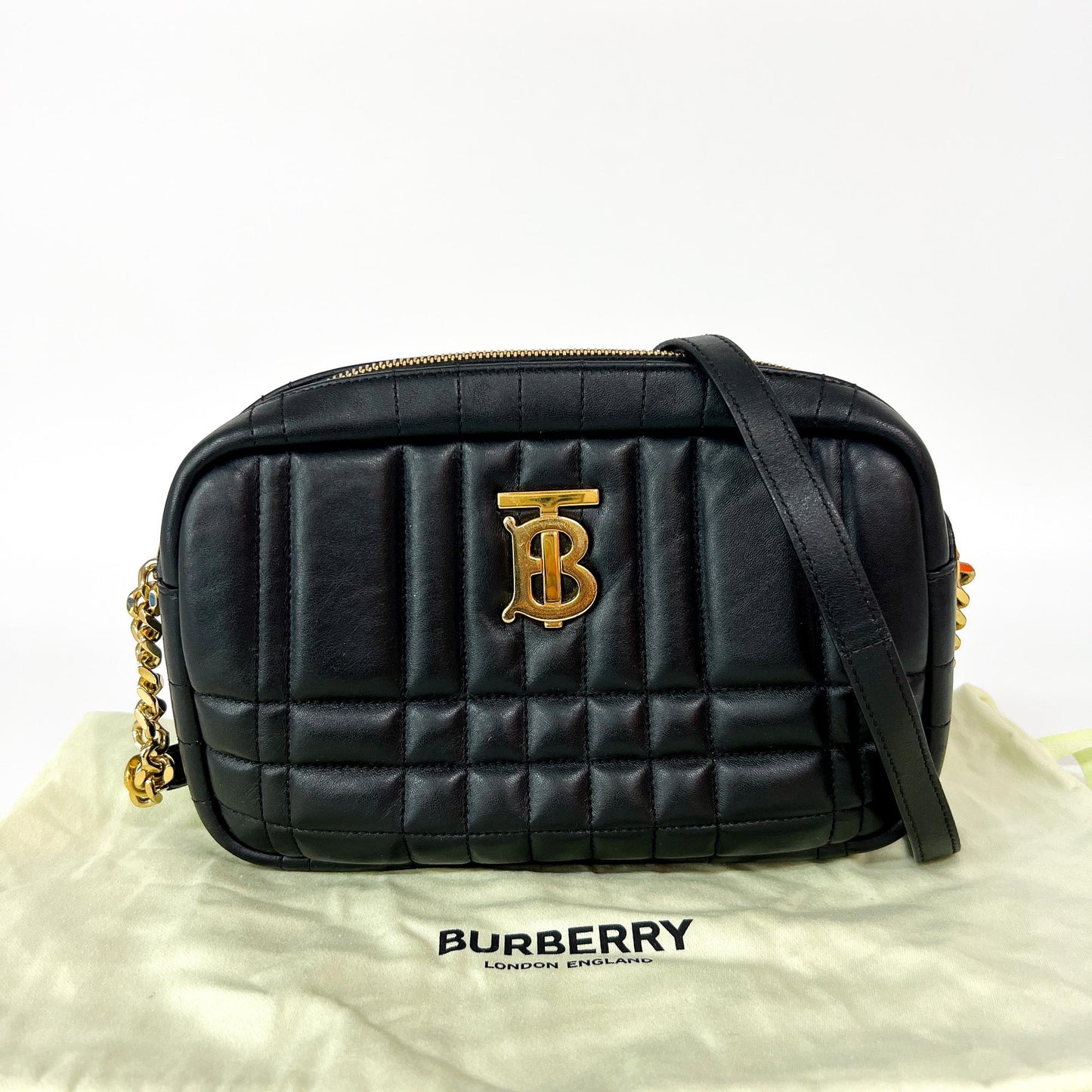Burberry Small Quilted Lambskin Lola Camera Bag Black