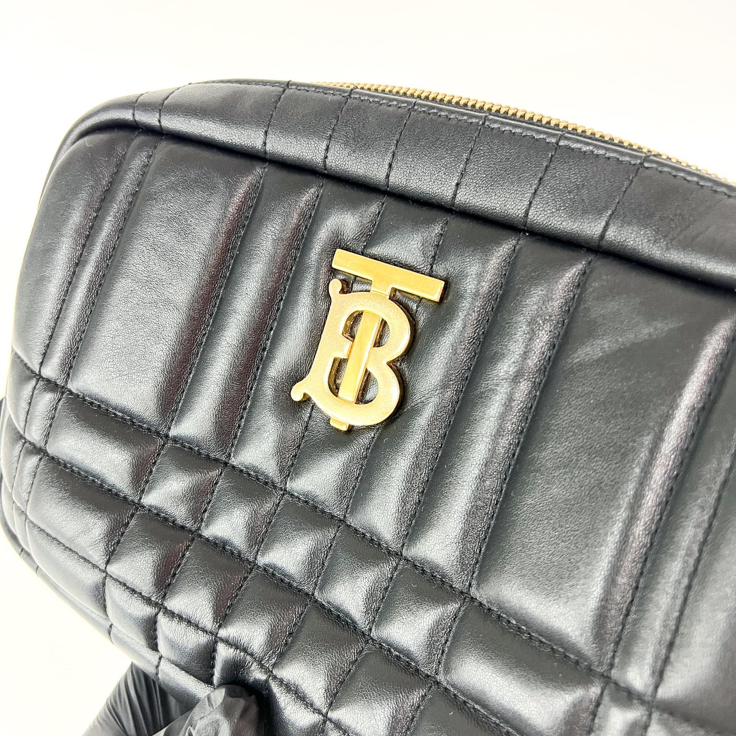 Burberry Small Quilted Lambskin Lola Camera Bag Black