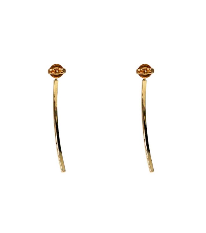 Tiffany & Co 750 18K Gold T-Bar Earrings