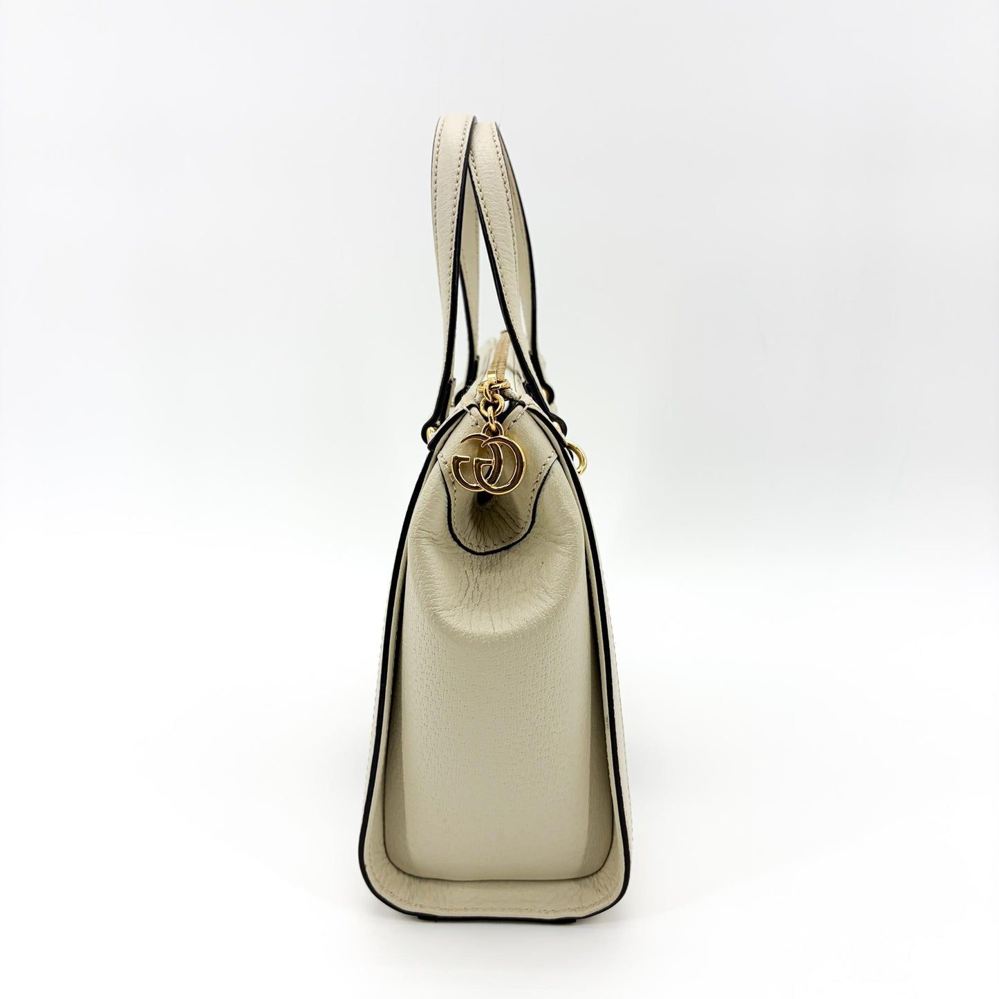 Gucci Ophidia Small Top Handle Bag White Leather
