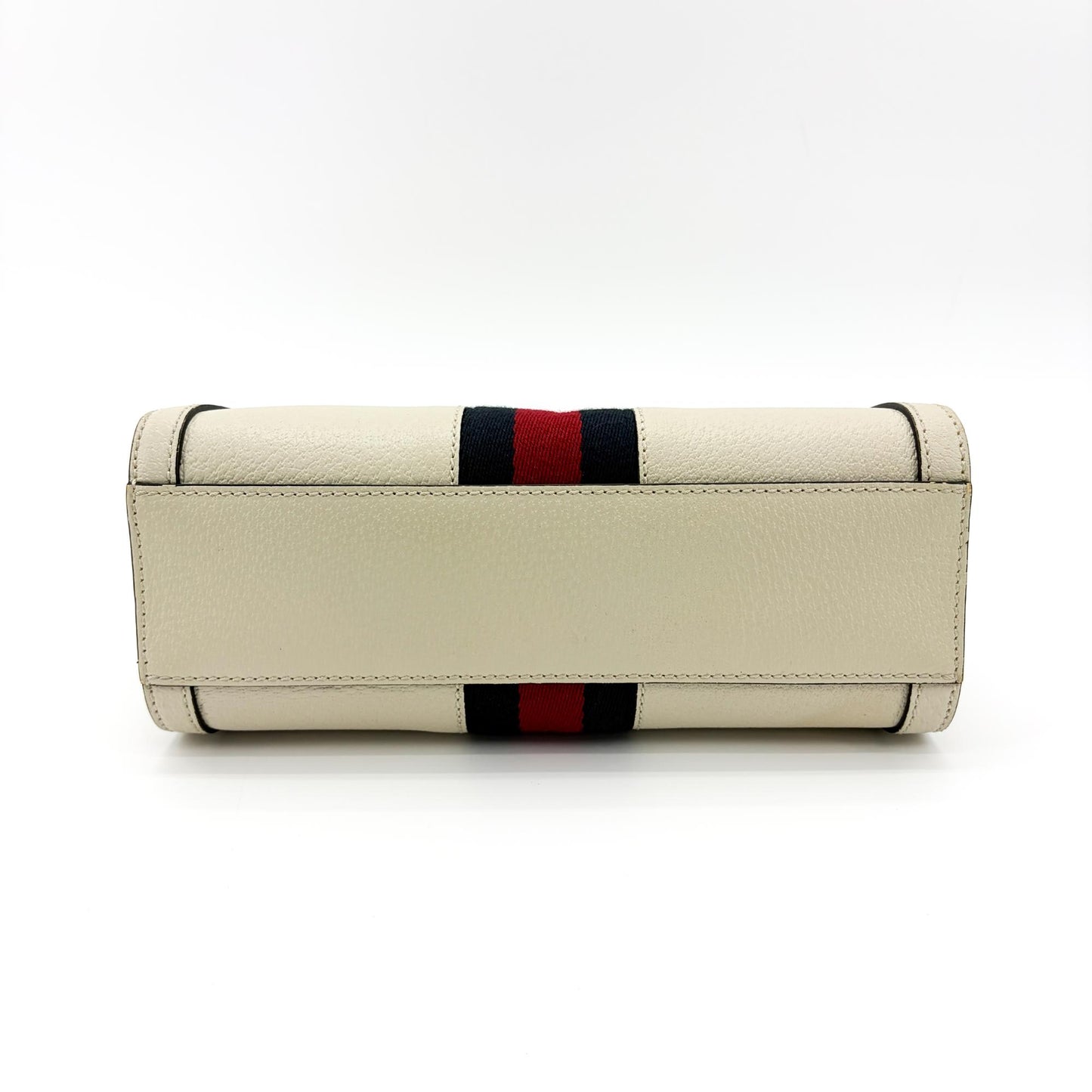 Gucci Ophidia Small Top Handle Bag White Leather
