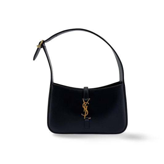 Saint Laurent Le 5 A 7 Hobo Bag Smooth Leather Black