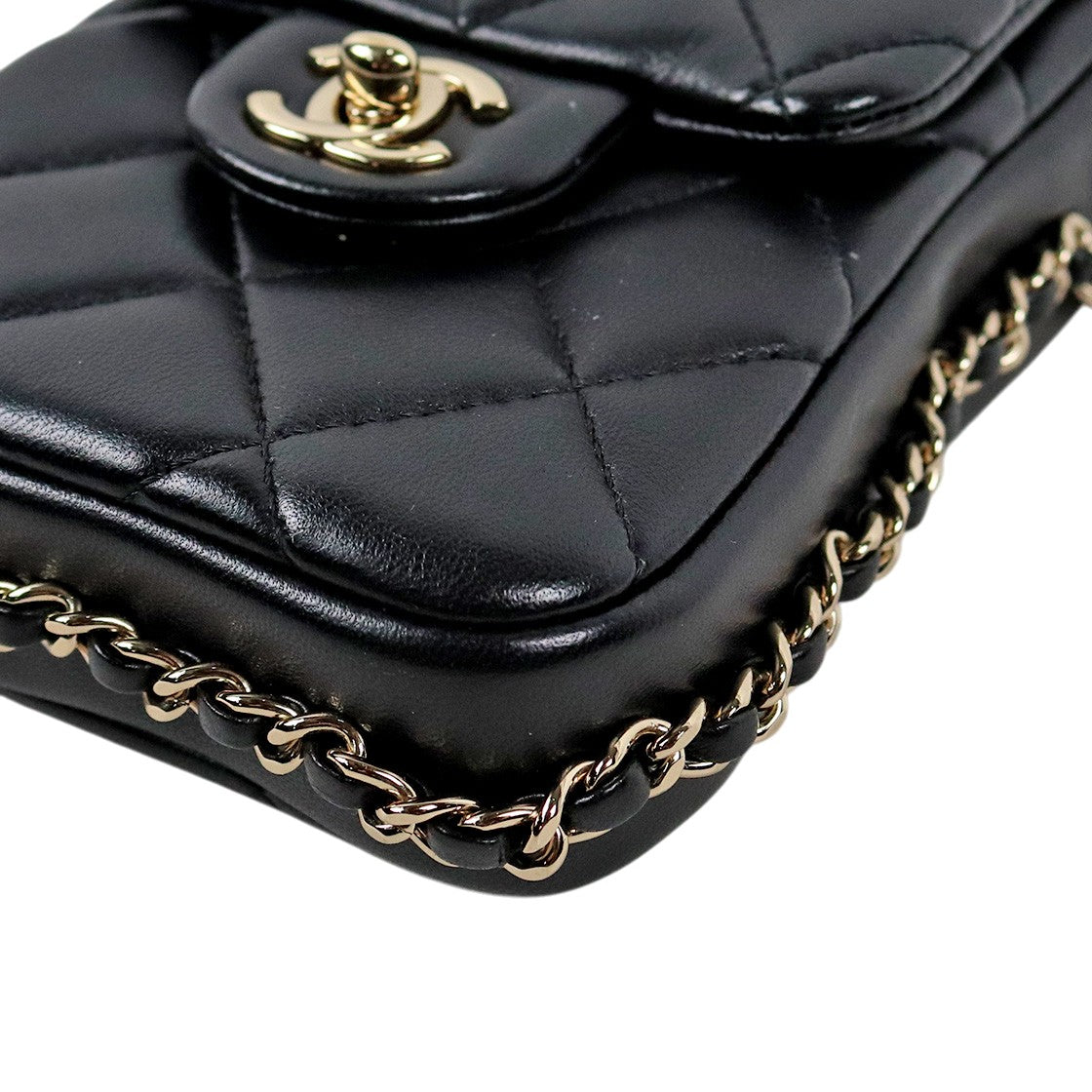 Chanel Black Pearl Chain Crossbody Bag