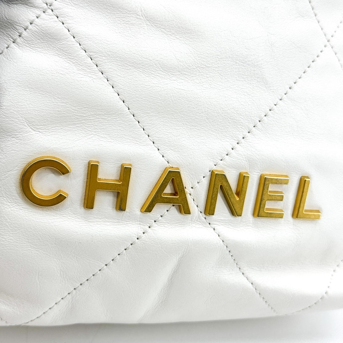 Chanel 22 Mini Clutch White Gold Hardware