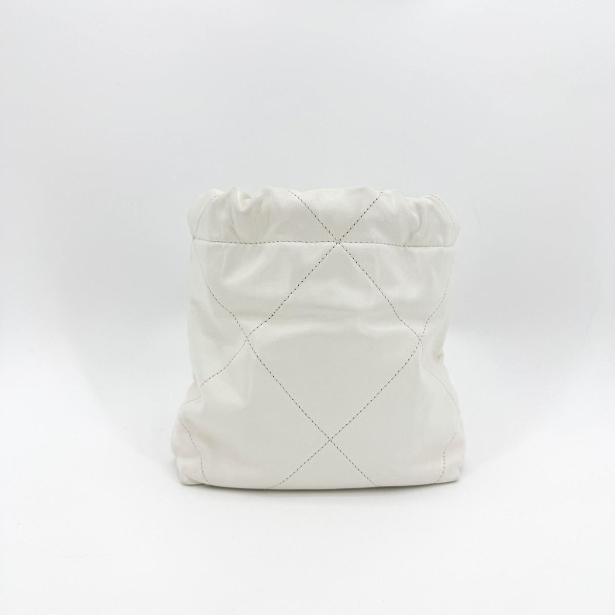 Chanel 22 Mini Clutch White Gold Hardware