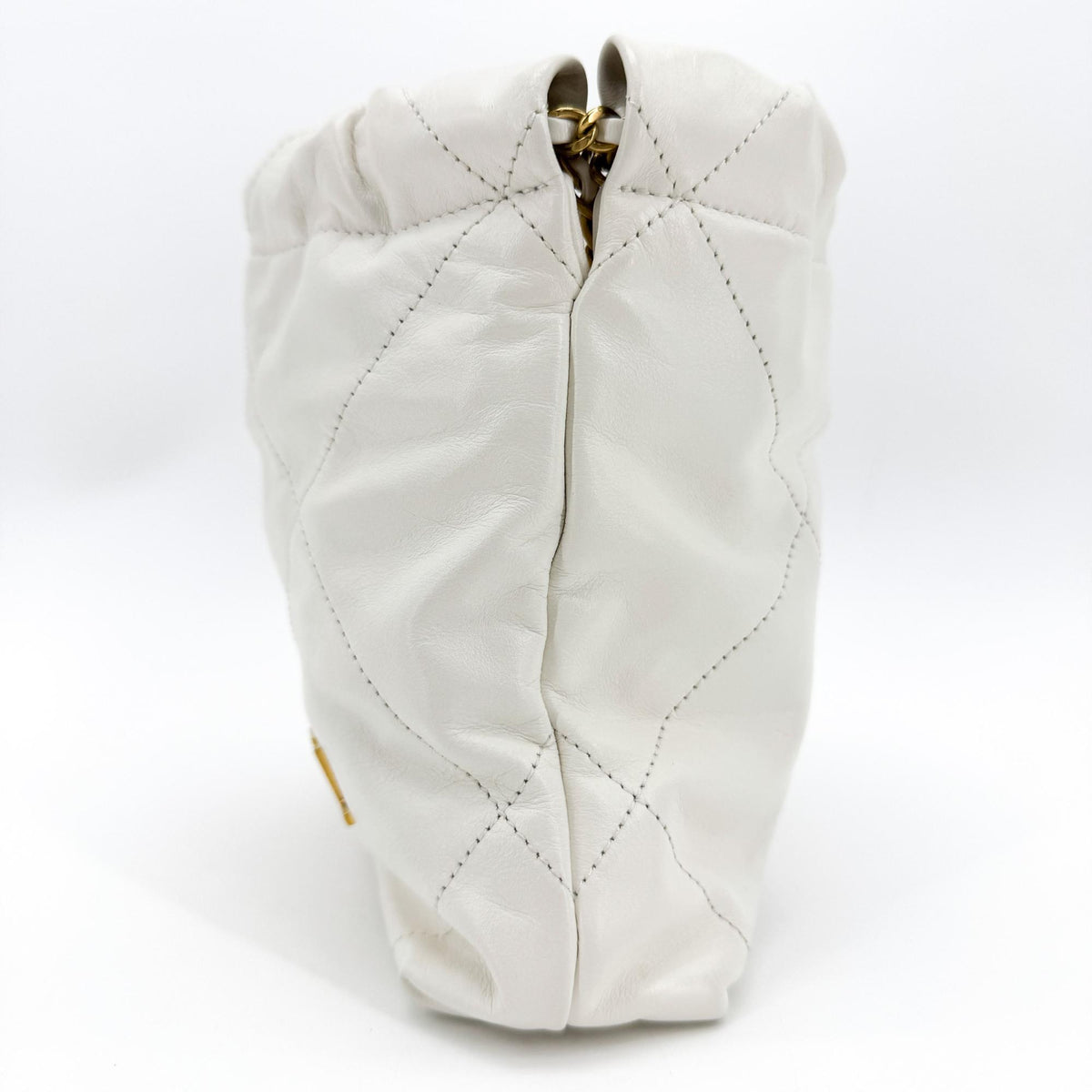 Chanel 22 Mini Clutch White Gold Hardware
