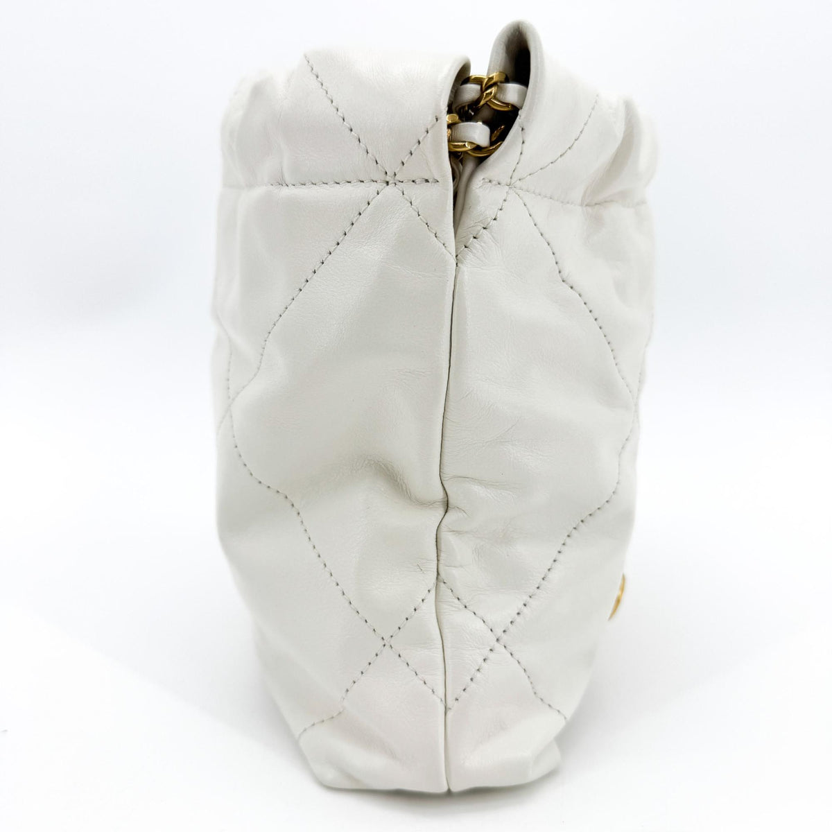 Chanel 22 Mini Clutch White Gold Hardware