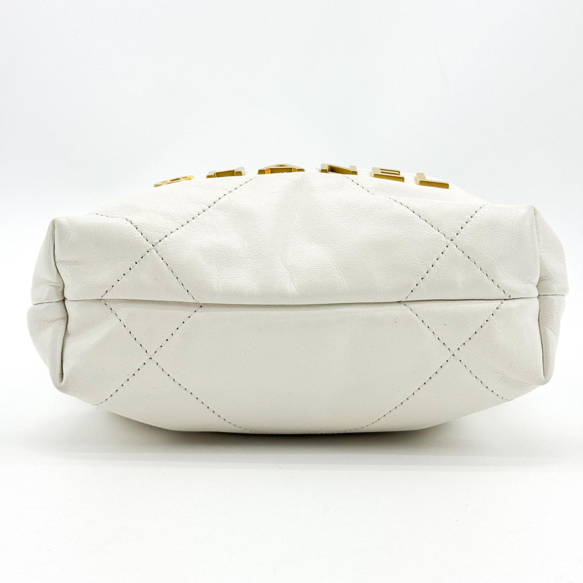 Chanel 22 Mini Clutch White Gold Hardware