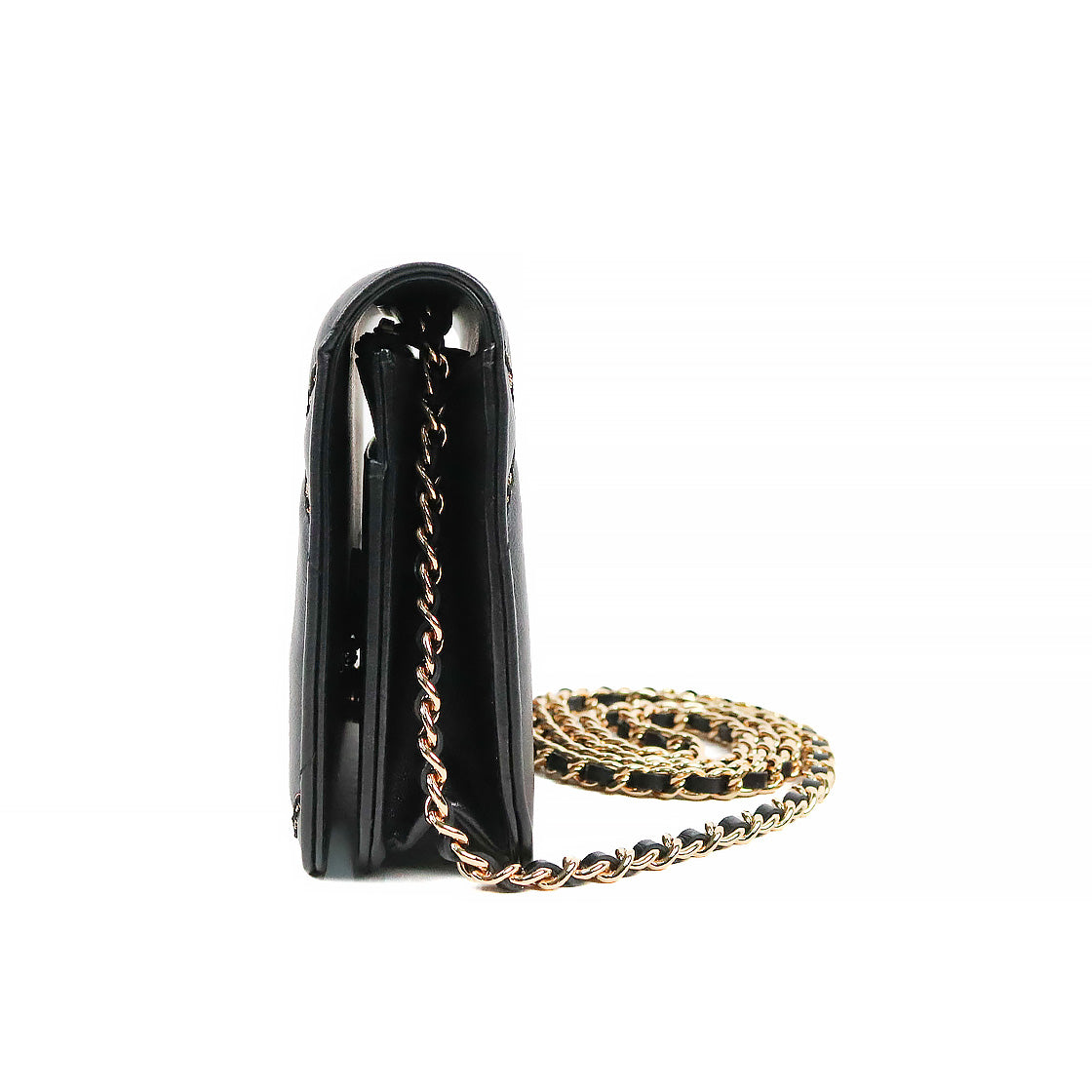 Chanel Black Gold Stitch WOC
