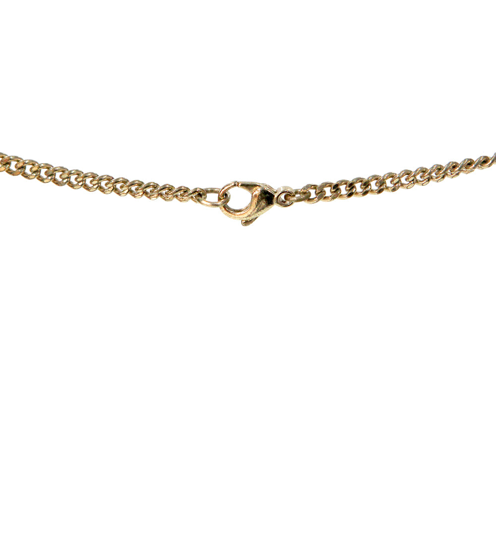 Chanel Cubic Flower CC Gold Necklace