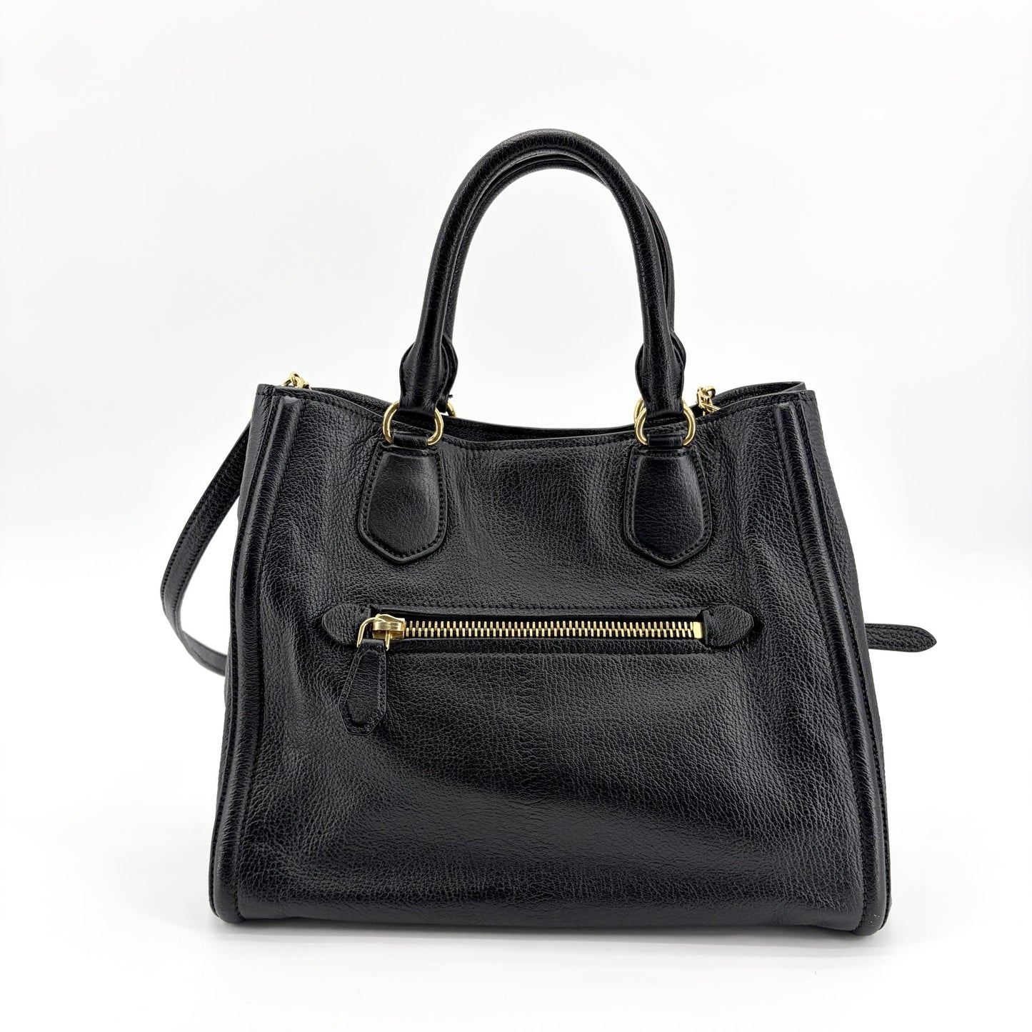 Miu Miu Vitello Fenix 2-Way Tote Bag Black