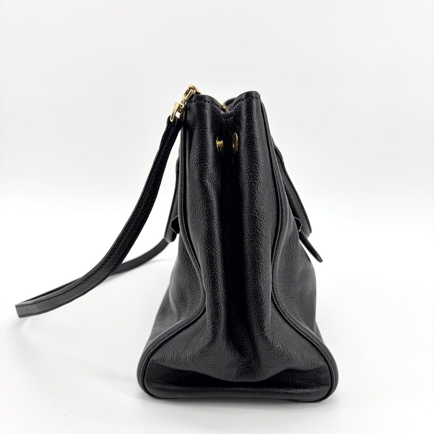 Miu Miu Vitello Fenix 2-Way Tote Bag Black
