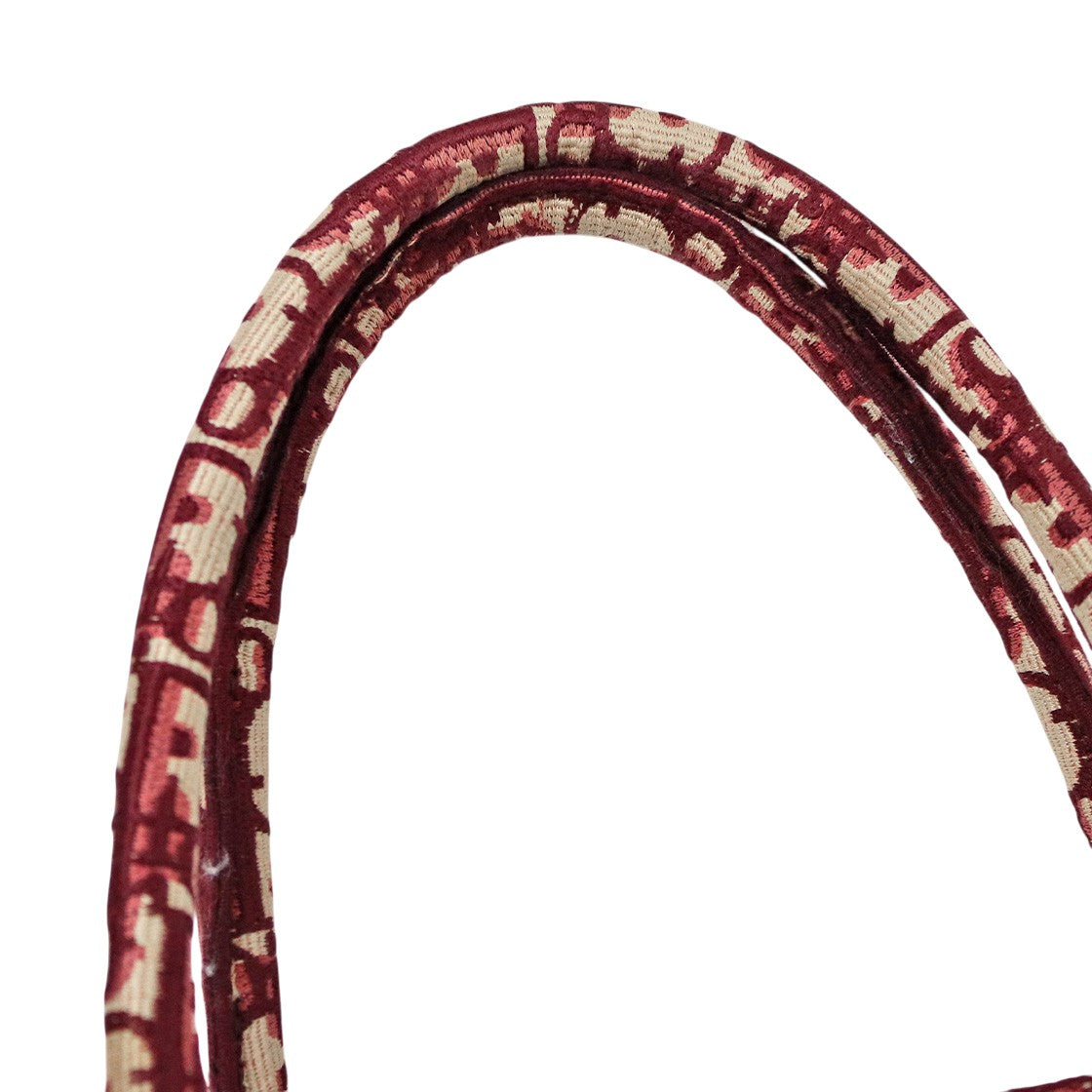 Dior Medium Burgundy Oblique Book Tote Bag