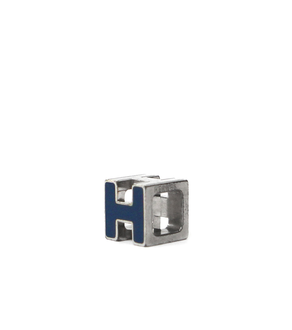 Hermès Blue Cage Silver Necklace