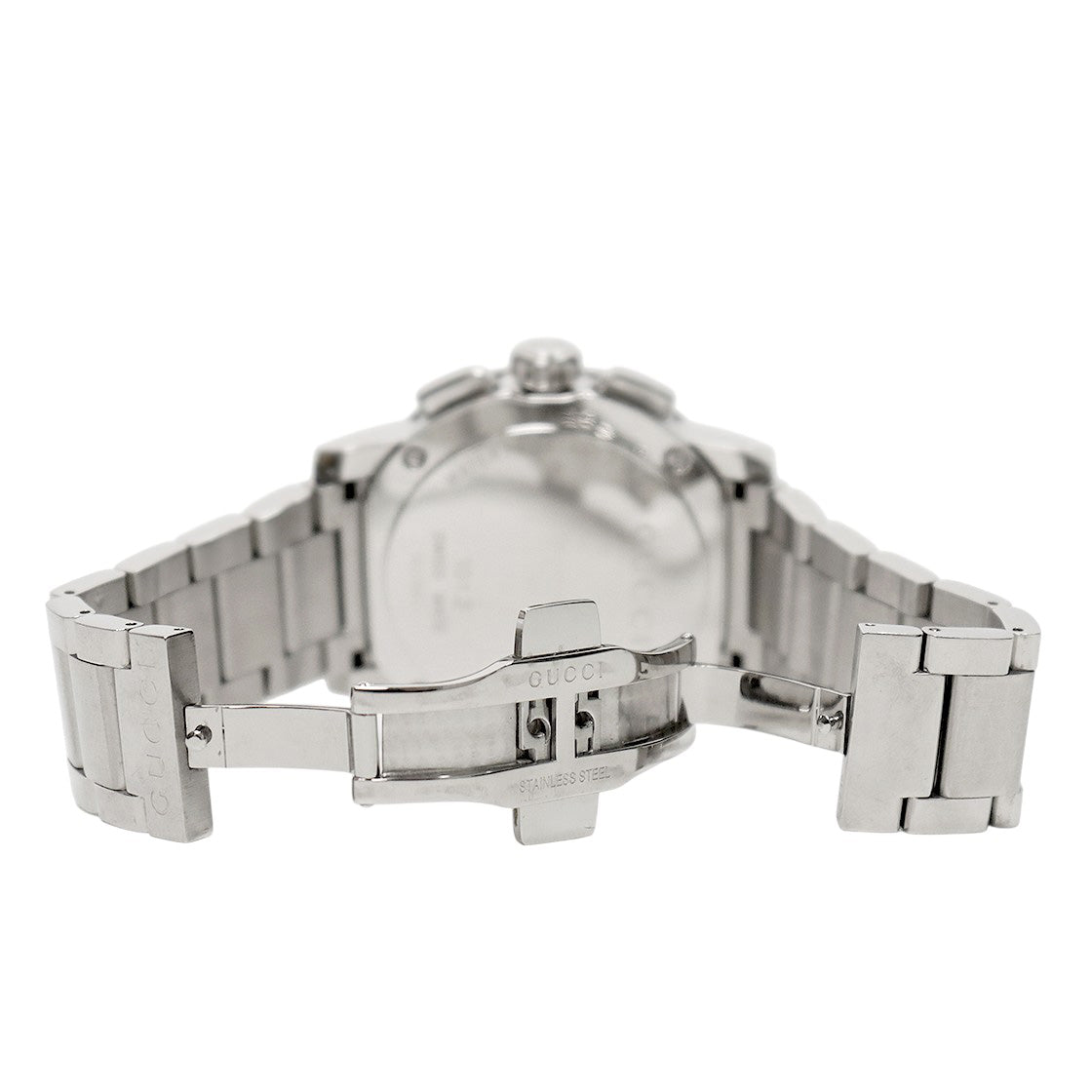 Gucci 44mm G Chrono Steel Quartz Watch