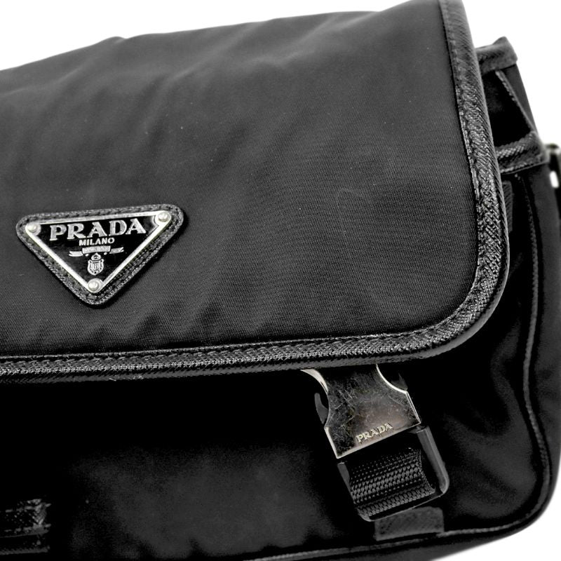 Prada Black Rynylon Messenger Crossbody Bag