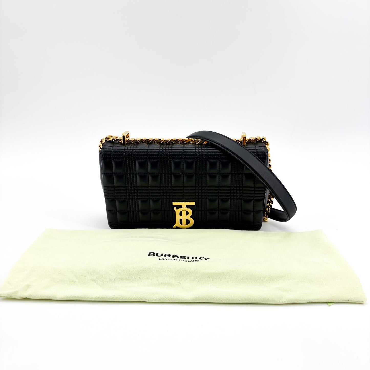 Burberry Small Lola Shoulder Bag Black Gold Hardware