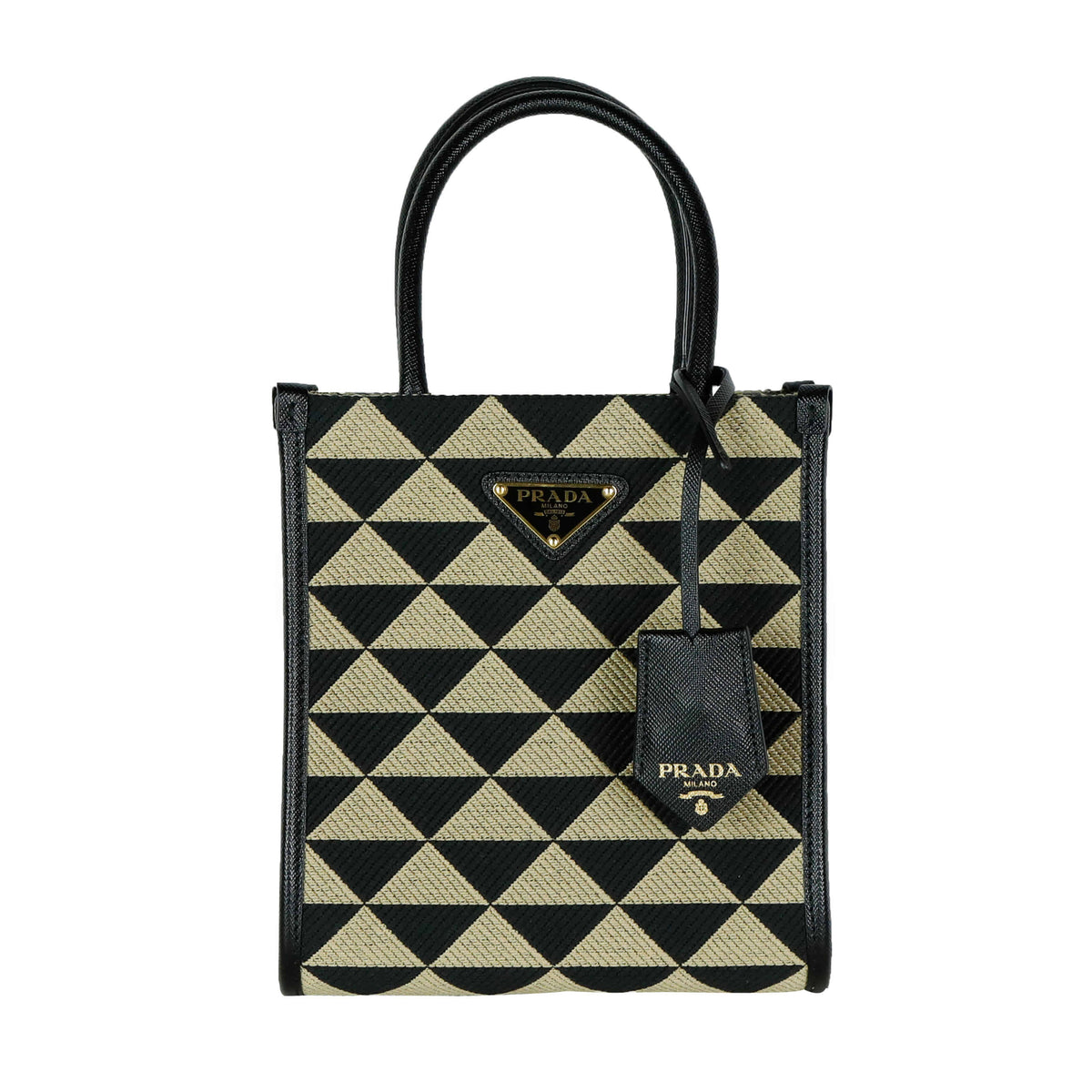 Micro Symbol Jacquard Fabric Tote Bag Crossbody 1BA355