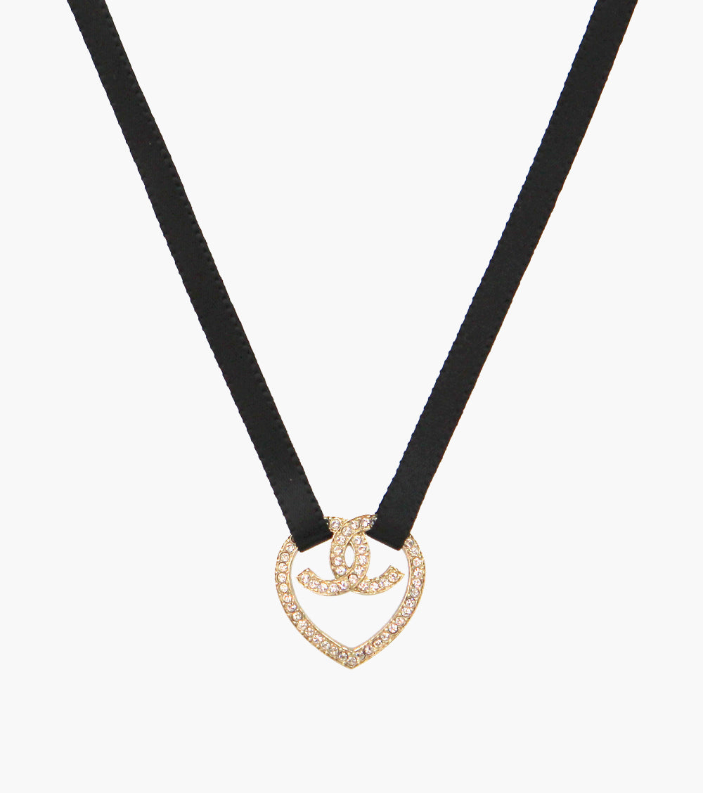 Chanel Cubic Heart CC Necklace