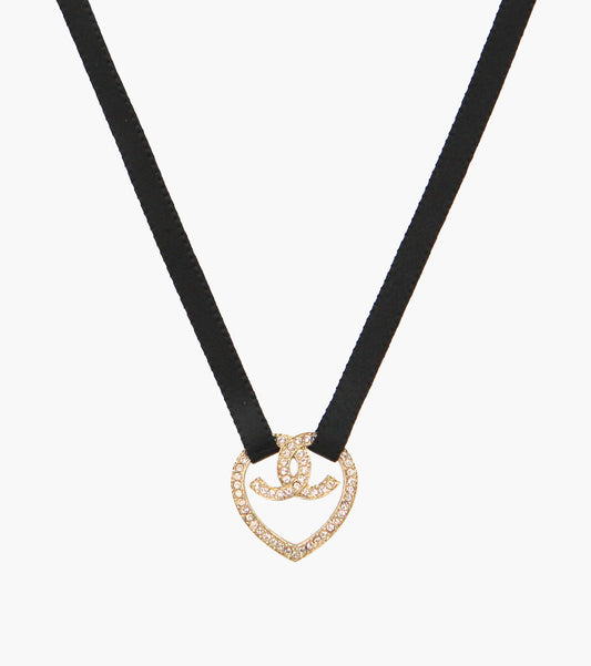 Chanel Cubic Heart CC Necklace