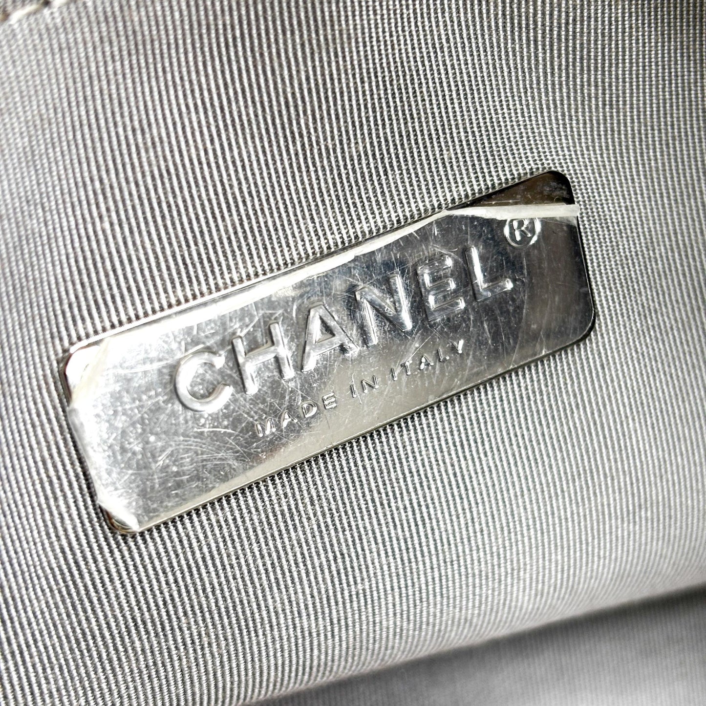 Chanel 31 Large Shopping Bag Grey Silver Hardware
