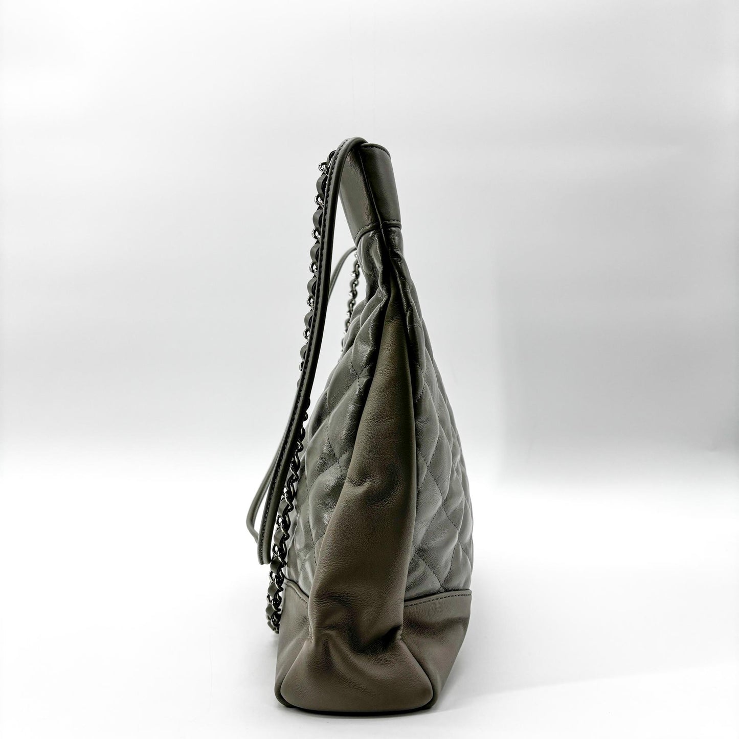Chanel 31 Large Shopping Bag Grey Silver Hardware