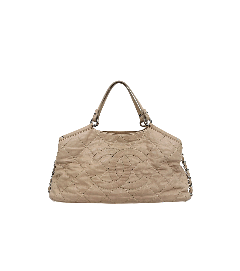 Chanel Beige Quilted Big CC 2WAY Bag