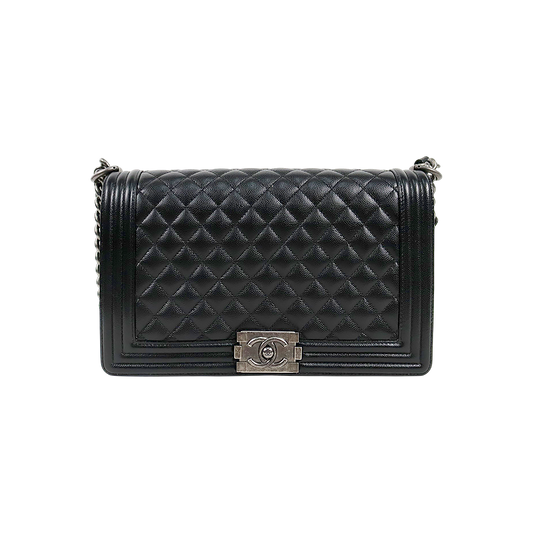 Chanel Black Large Caviar Boy Bag