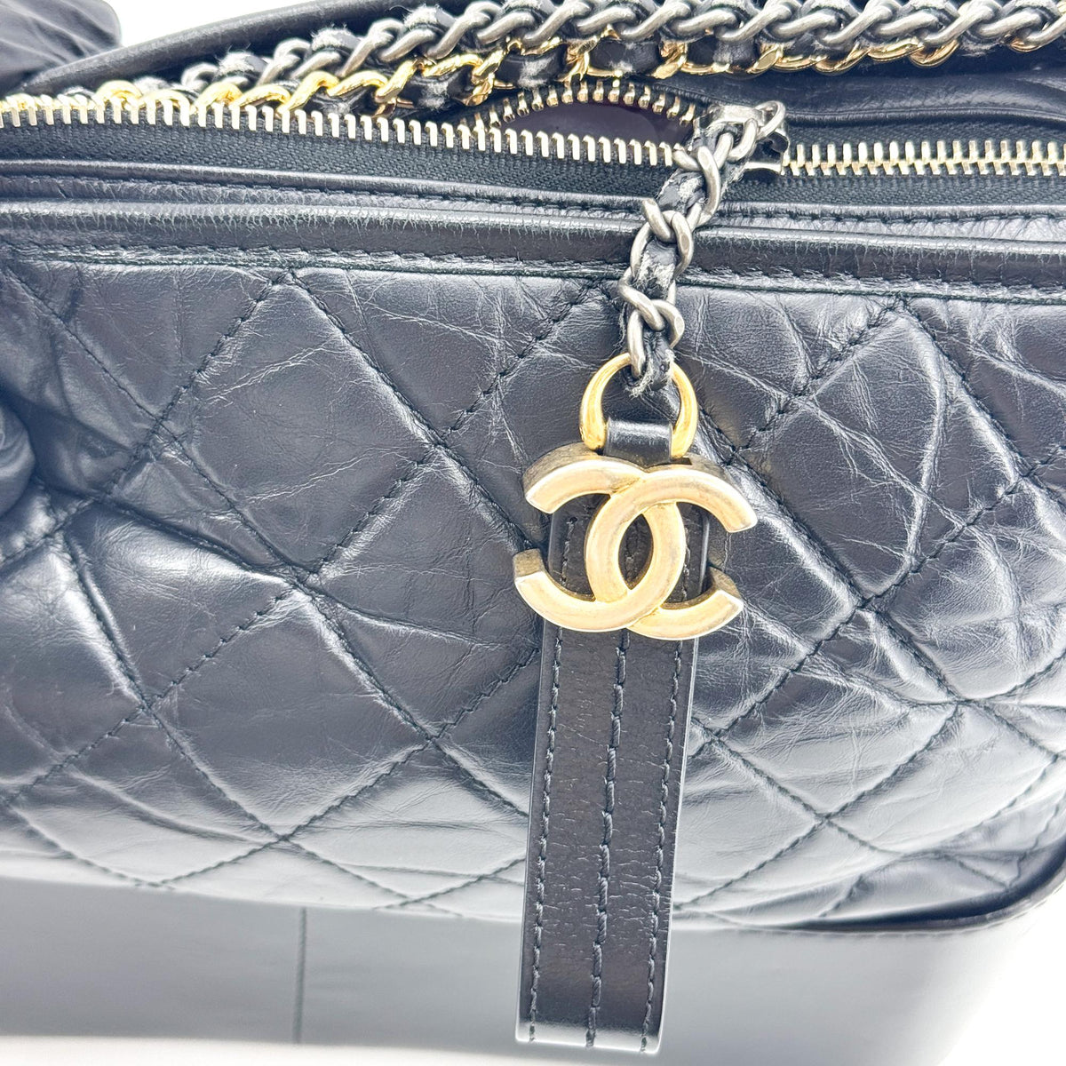Chanel Gabrielle Small Hobo Bag Black Vintage Calfskin