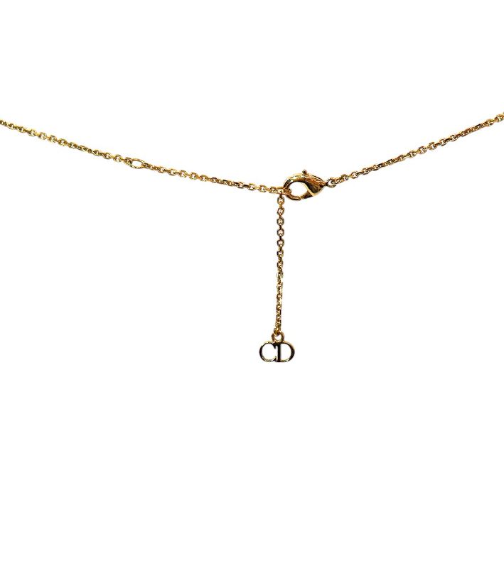 Dior Cubic Claire D Rune Gold Necklace