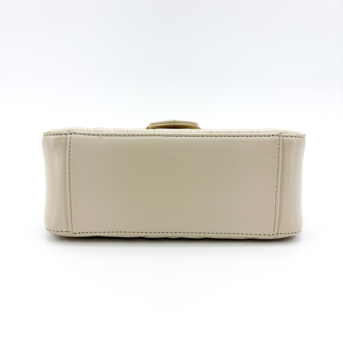 Gucci GG Marmont Matelassé Mini Top Handle Bag White