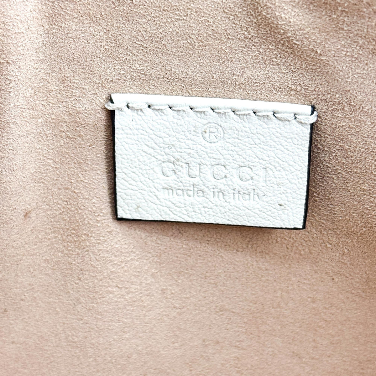 Gucci Raja leather clutch ecru